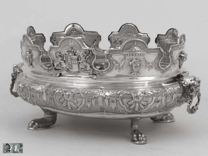 German Silver Monteith Bowl with English Provenance